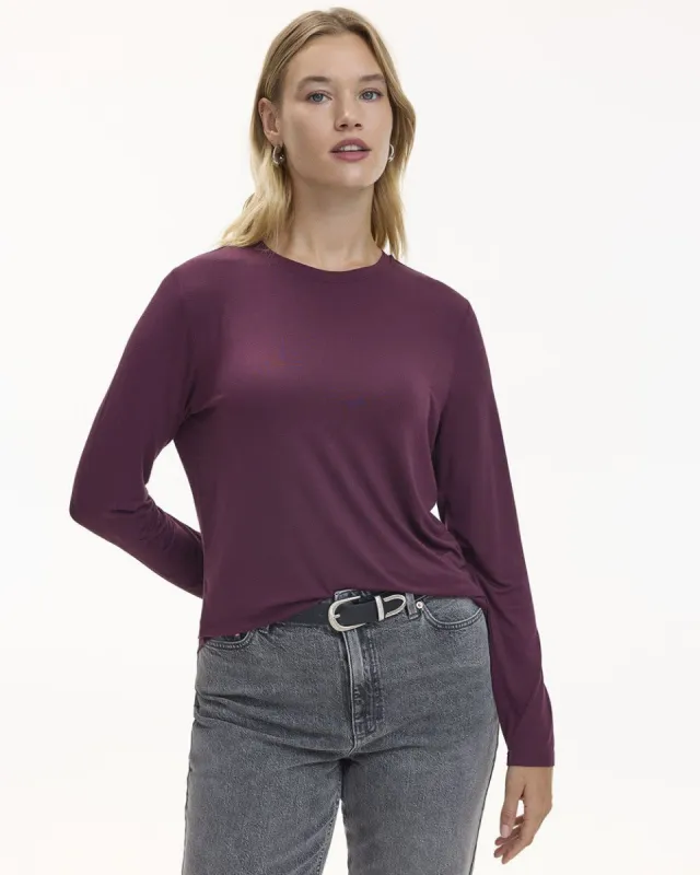 Long-Sleeve Crew-Neck Tee - R Essentials sold by Reitmans