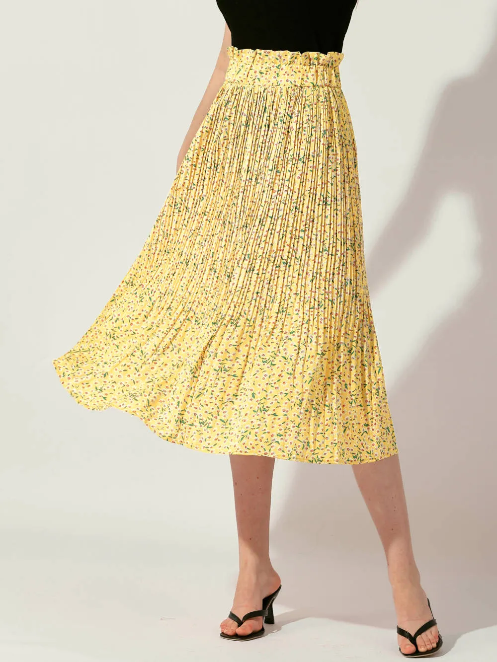Allegra K - Floral A-Line Pleated Boho Skirt sold by Reitmans product image thumbnail 4
