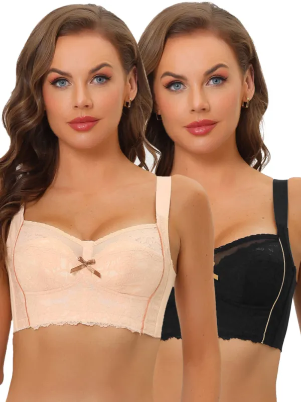 Allegra K- Lace Floral Padded Wirefree Bra Pack, Pink sold by Reitmans