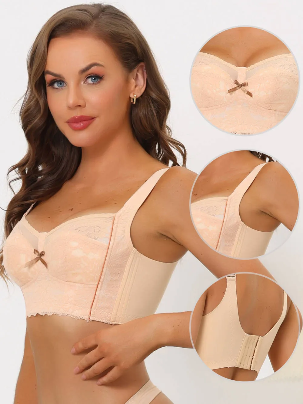 Allegra K- Lace Floral Padded Wirefree Bra Pack, Pink sold by Reitmans product image thumbnail 3