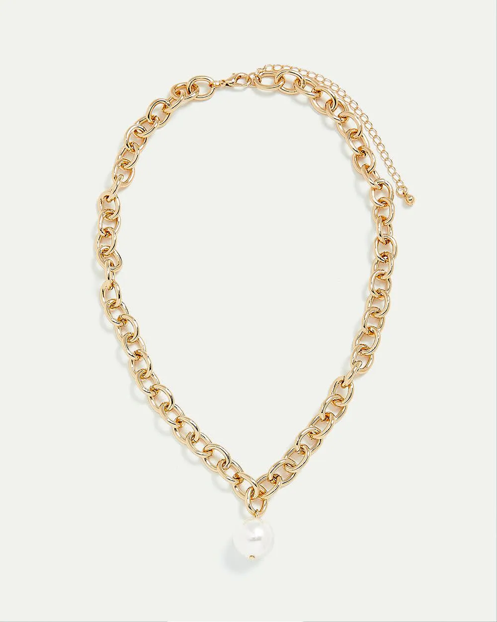 Link Chain Necklace with Pearl Pendant sold by Reitmans product image thumbnail 2
