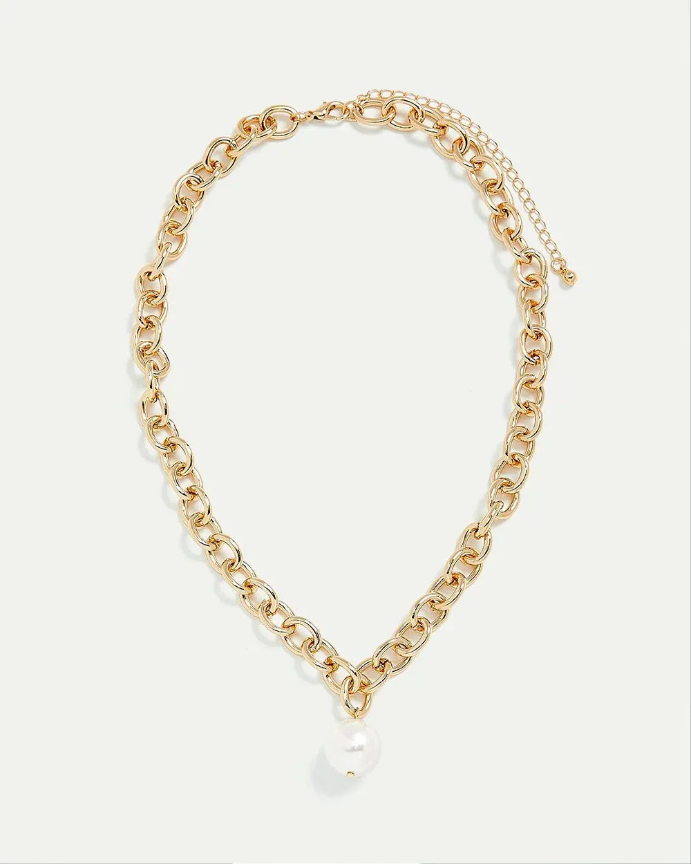 Link Chain Necklace with Pearl Pendant sold by Reitmans product image thumbnail 4