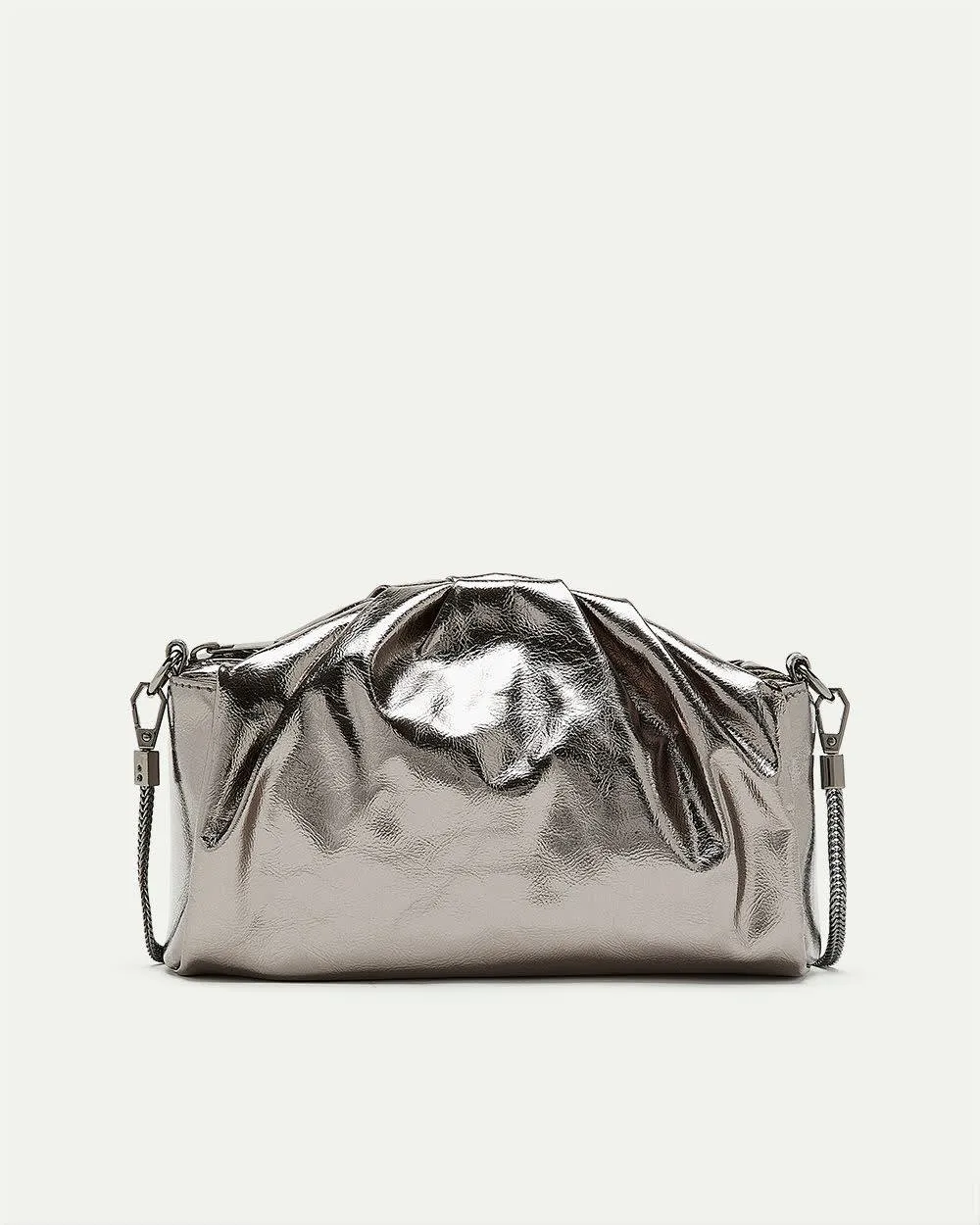 Ruched Metallic Clutch sold by Reitmans