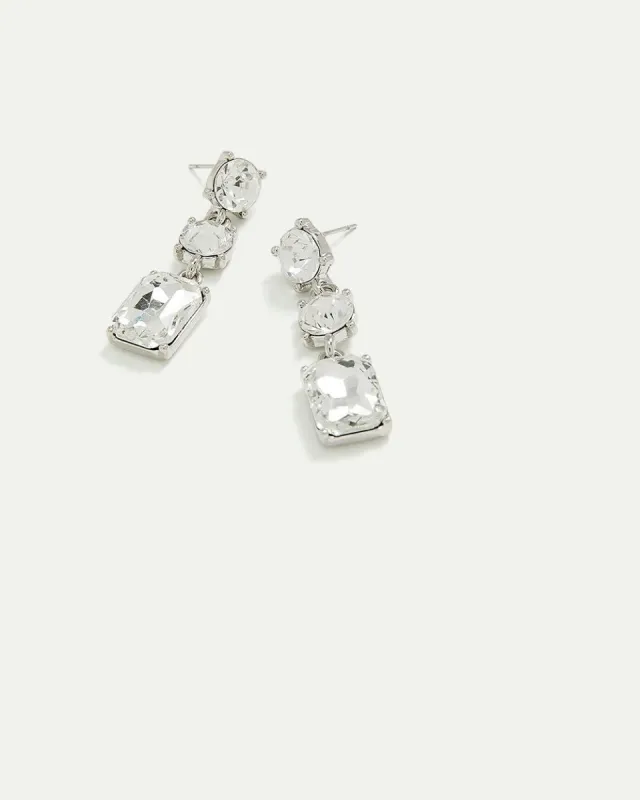 Chandelier Earrings with Rhinestones sold by Reitmans