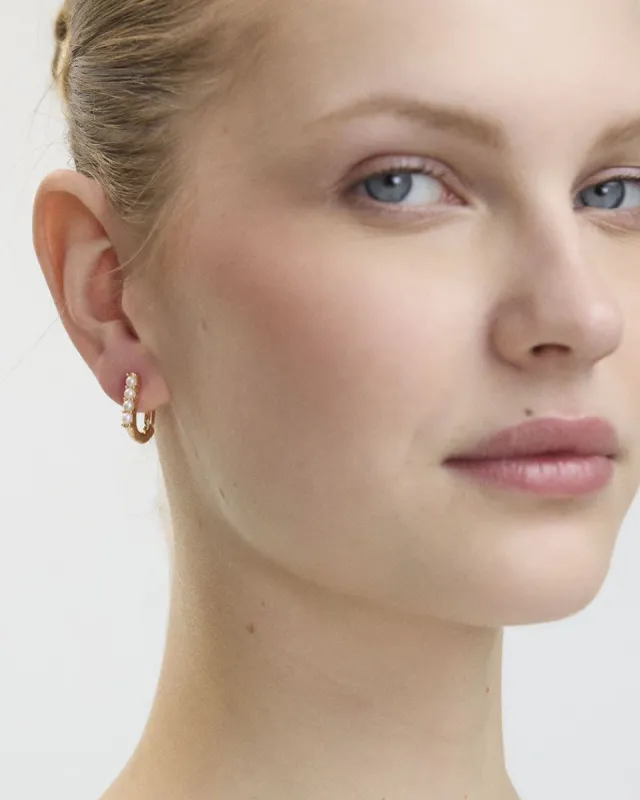 Hoops with Pearls - 3 Pairs sold by Reitmans