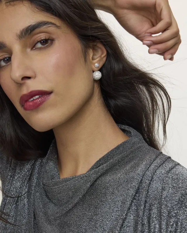 Shiny Earrings with Ball Pendant sold by Reitmans