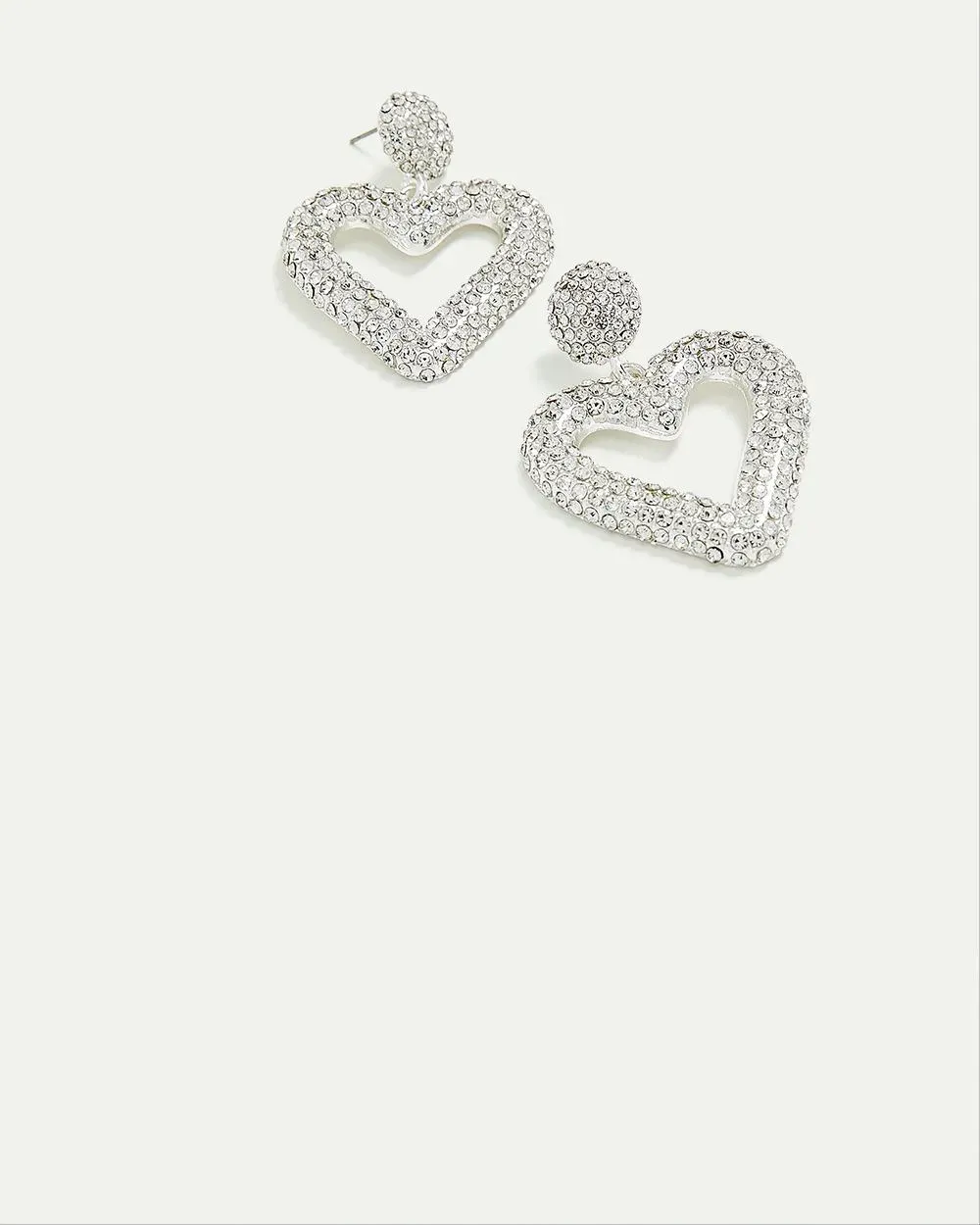 Shiny Earrings with Large Heart Pendant sold by Reitmans product image thumbnail 3