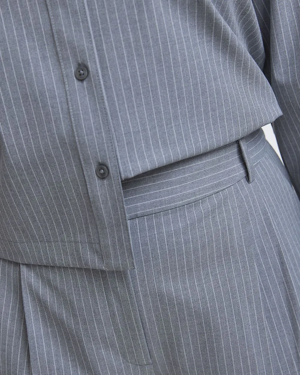 Wide-Leg High-Rise Pinstripe Pant - Curvy Fit sold by Reitmans product image thumbnail 5