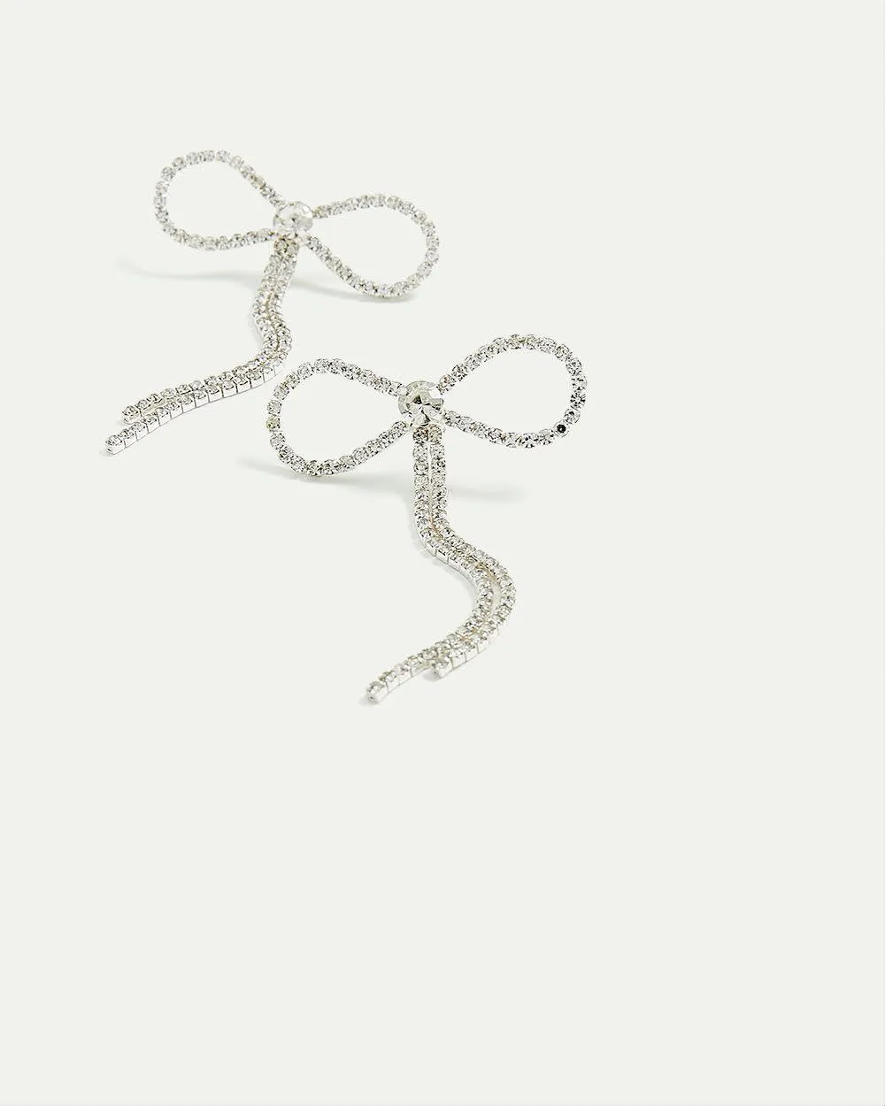 Bow Earrings with Rhinestones sold by Reitmans
