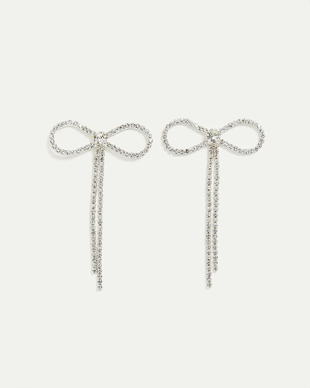 Bow Earrings with Rhinestones sold by Reitmans product image thumbnail 2