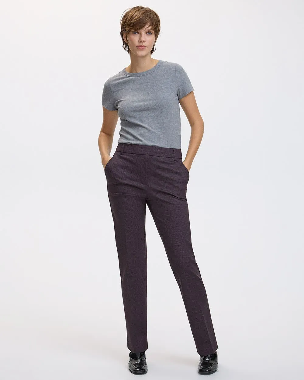 Straight-Leg High-Rise Pants - The Modern Stretch (R) sold by Reitmans product image thumbnail 4