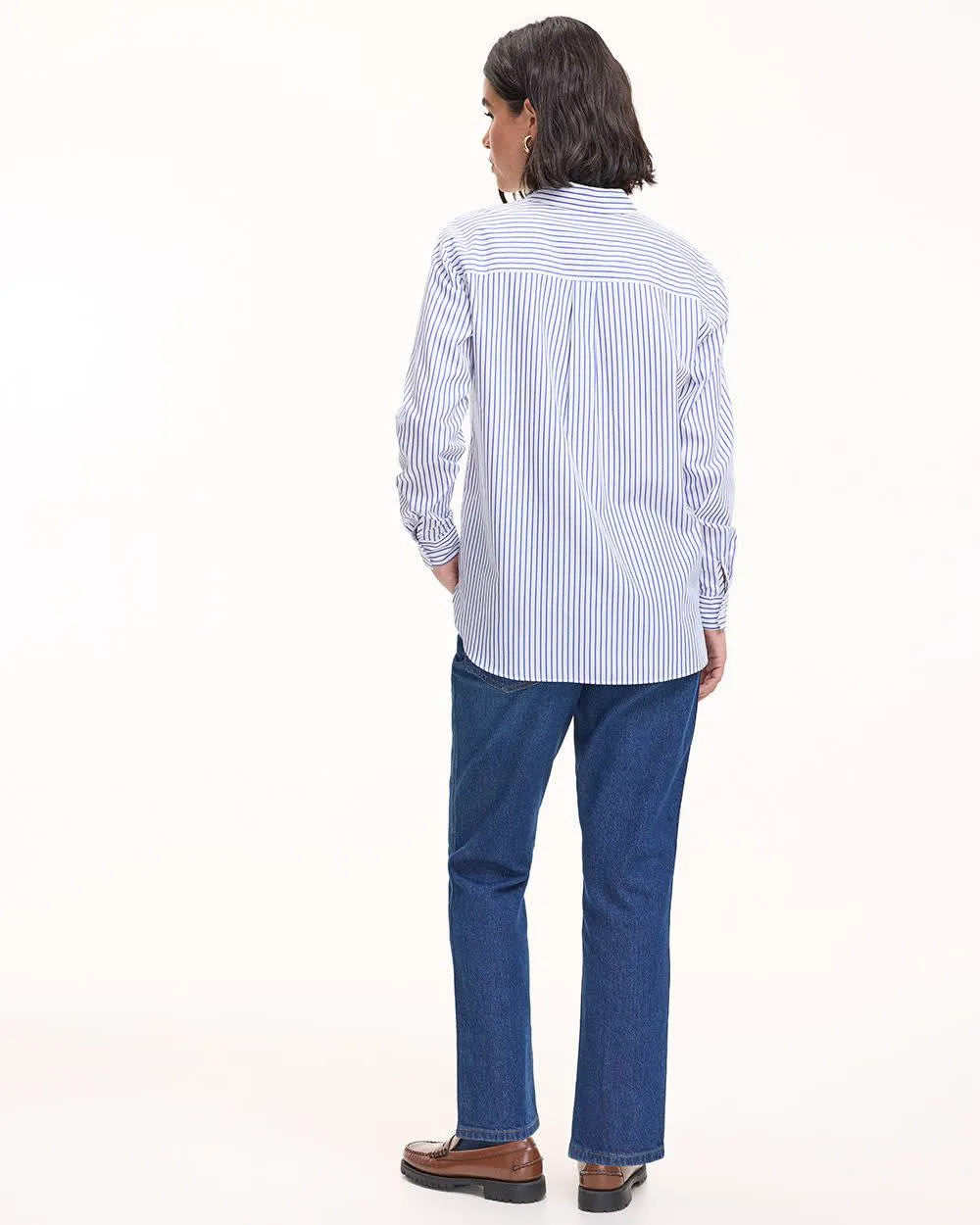 Long-Sleeve Buttoned-Down Blouse with Chest Pocket sold by Reitmans product image thumbnail 2