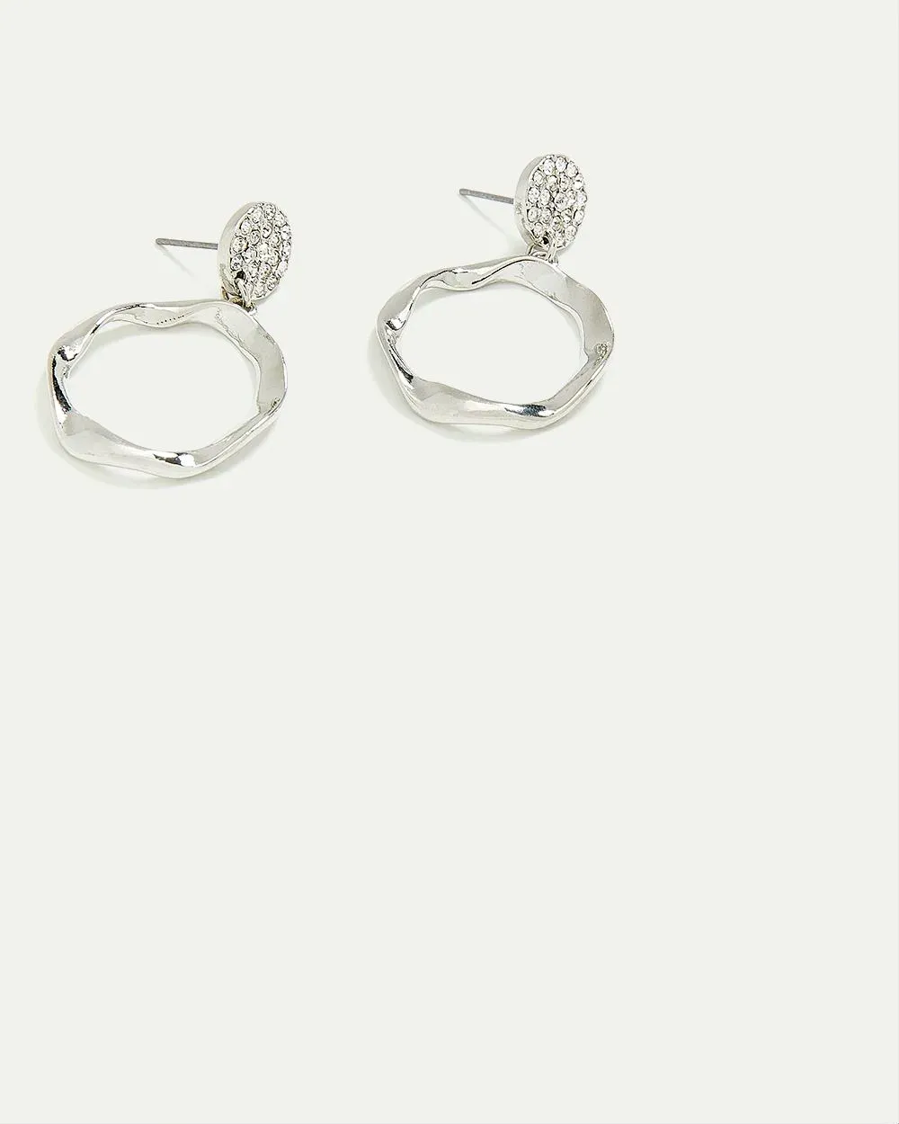 Stone-Incrusted Earrings with Circular Pendants sold by Reitmans product image thumbnail 3