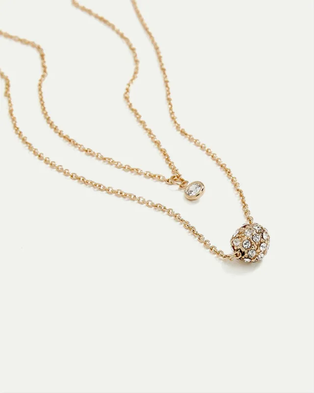 Double-Layer Necklace with Round Pendant sold by Reitmans