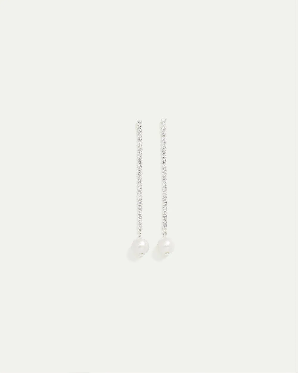 Crystal Chain Earrings with Pearls sold by Reitmans product image thumbnail 3