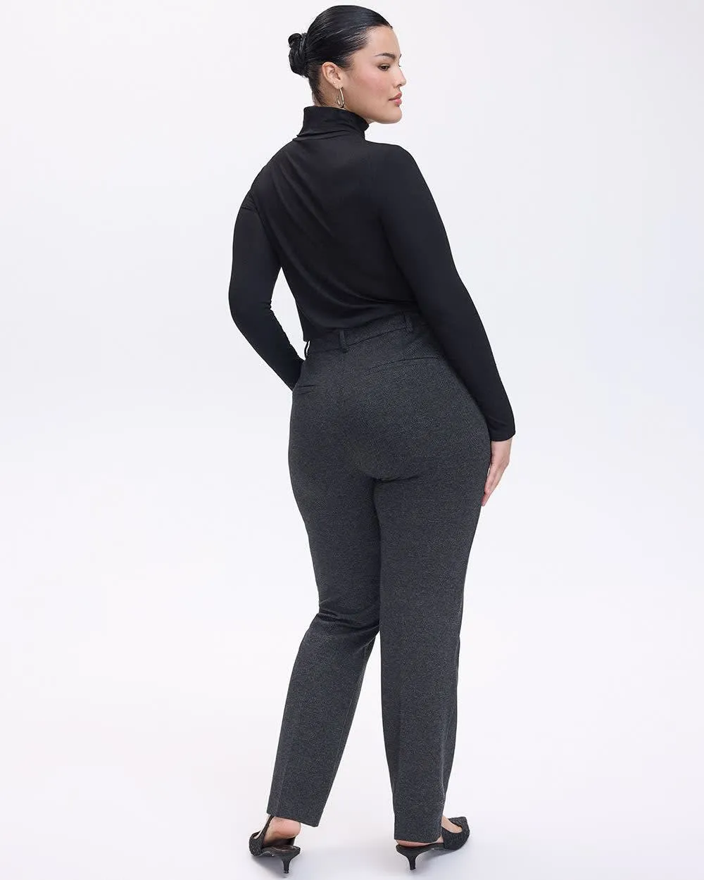 Straight-Leg High-Rise Pants - The Modern Stretch (R) sold by Reitmans product image thumbnail 2