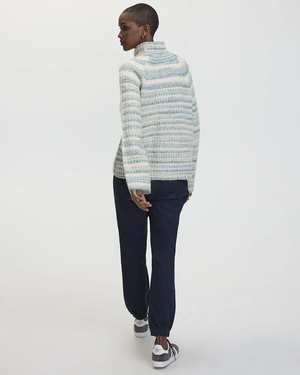 Long-Sleeve Turtle-Neck Herringbone Sweater sold by Reitmans product image thumbnail 2