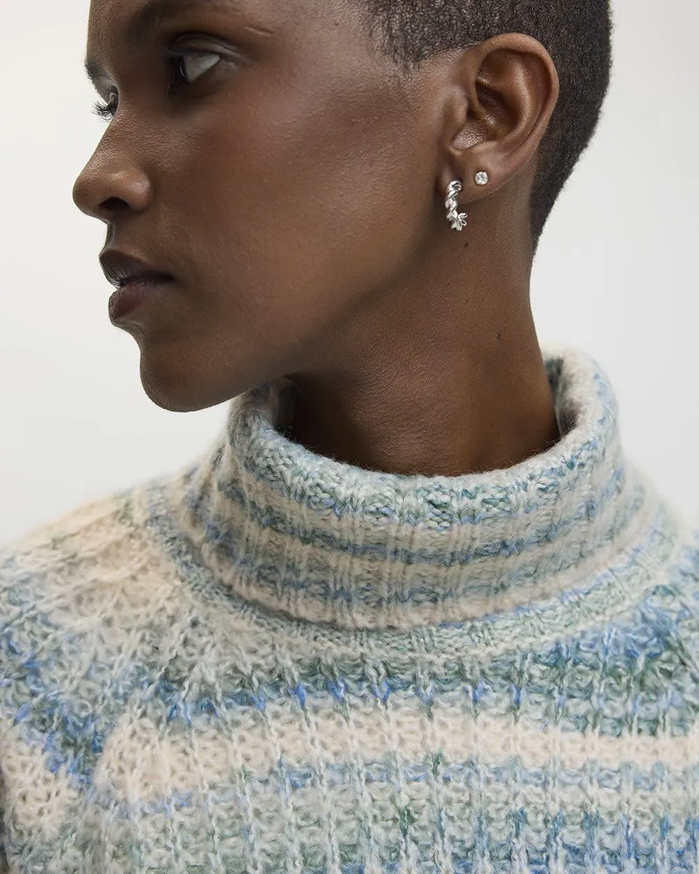 Long-Sleeve Turtle-Neck Herringbone Sweater sold by Reitmans product image thumbnail 4