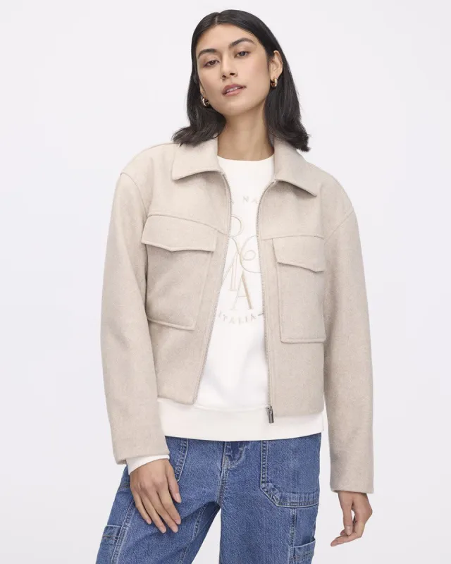 Short Wool Coat with Shirt Collar sold by Reitmans
