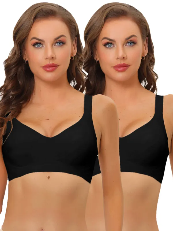 Allegra K- Wireless No Show Bra Pack, Black sold by Reitmans