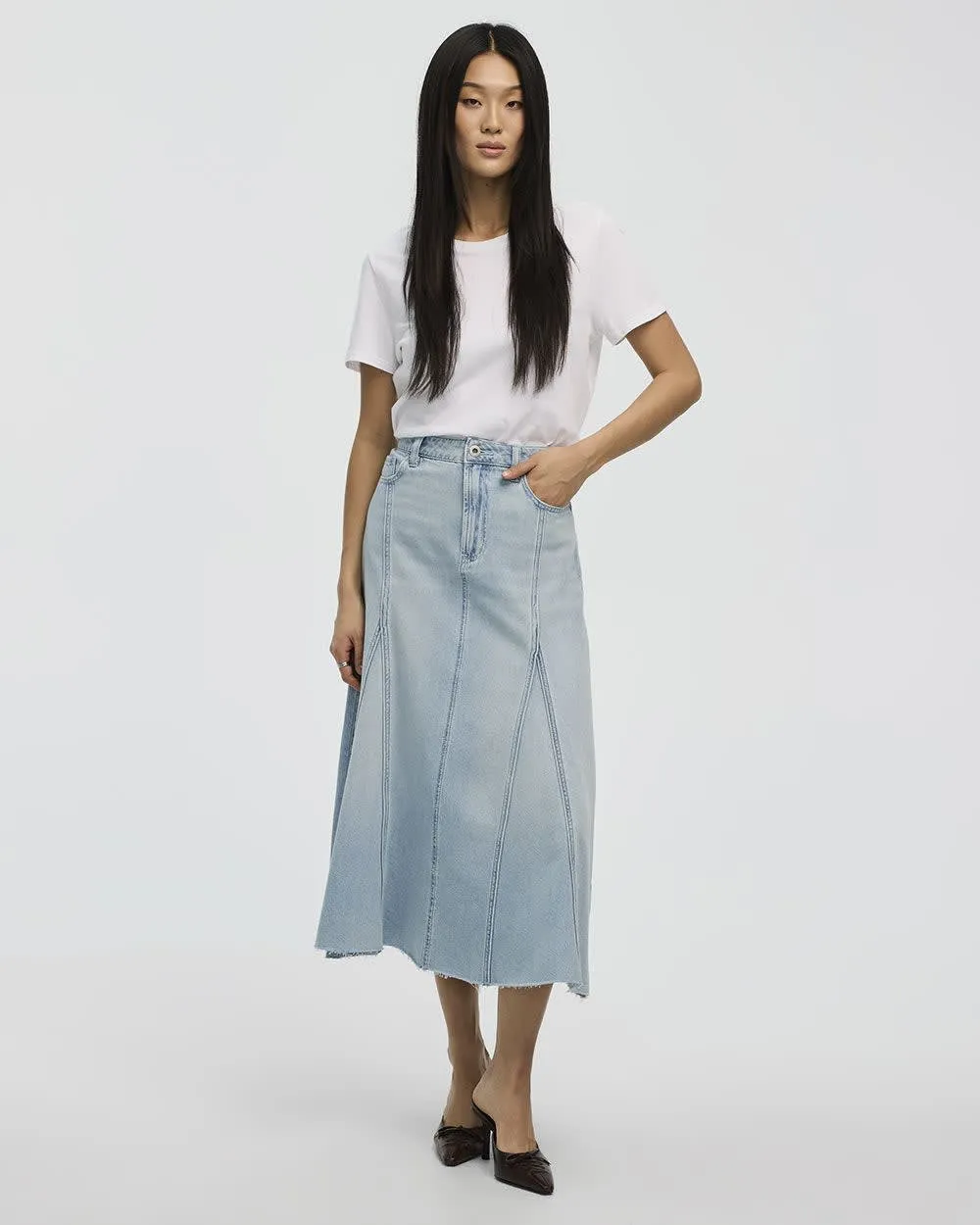 Midi Denim Skirt sold by Reitmans product image thumbnail 3