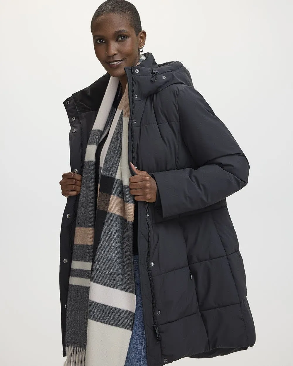 Hooded Quilted Jacket sold by Reitmans product image thumbnail 3