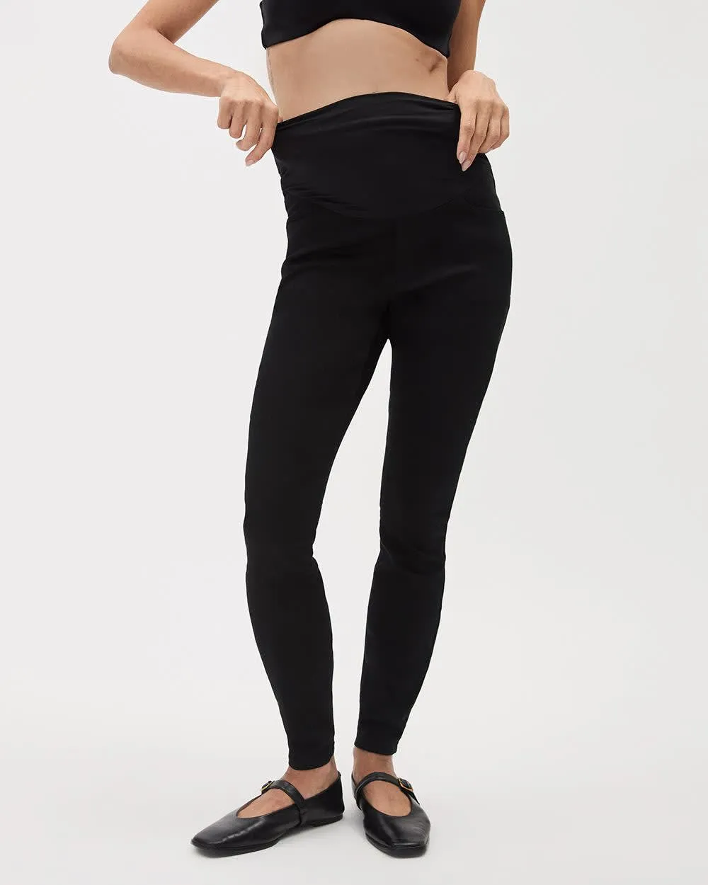Black Natalie Jegging - Thyme Maternity sold by Reitmans