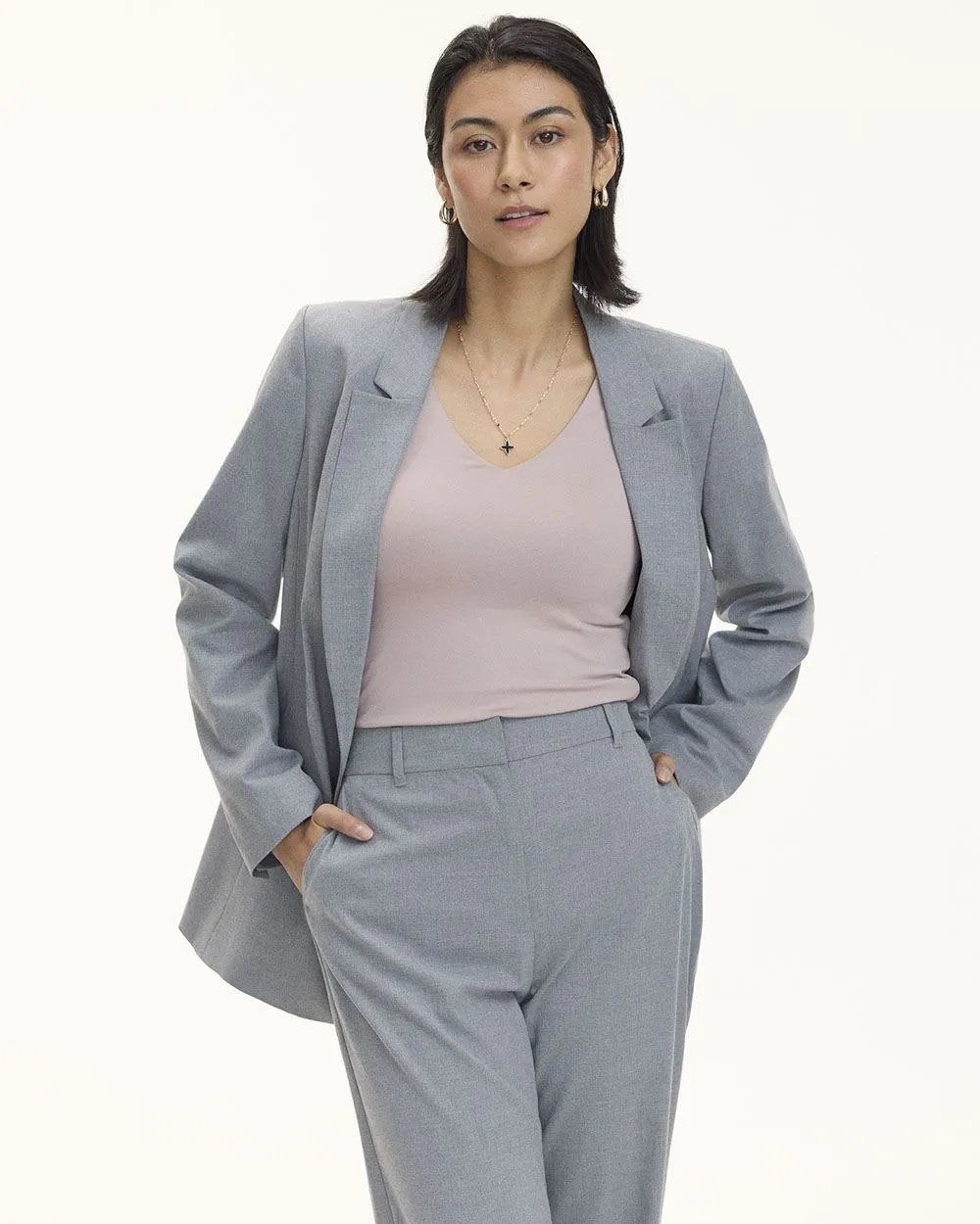 One-Button Blazer sold by Reitmans