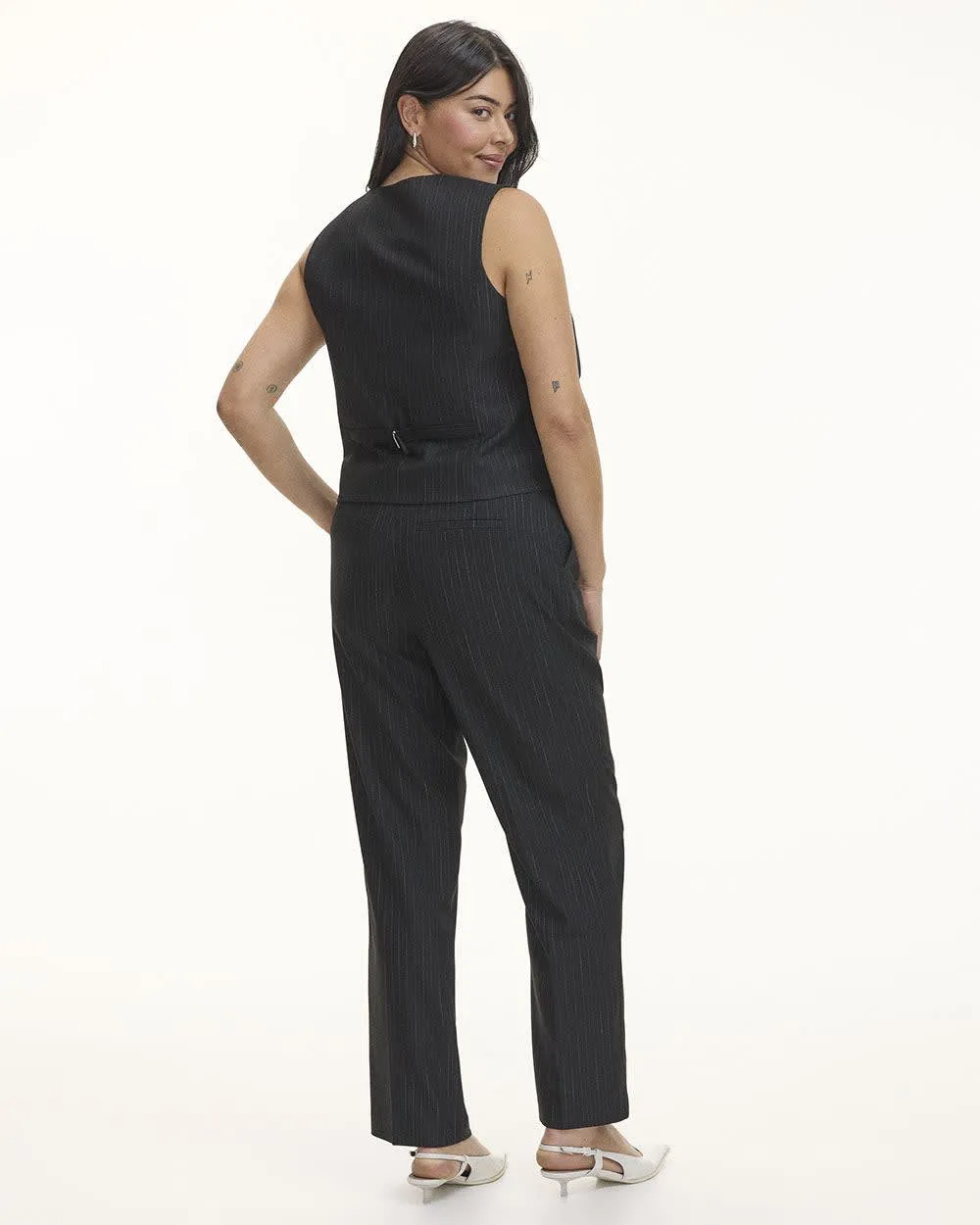 Straight-Leg High-Rise Pinstripe Pant - Petite sold by Reitmans product image thumbnail 2