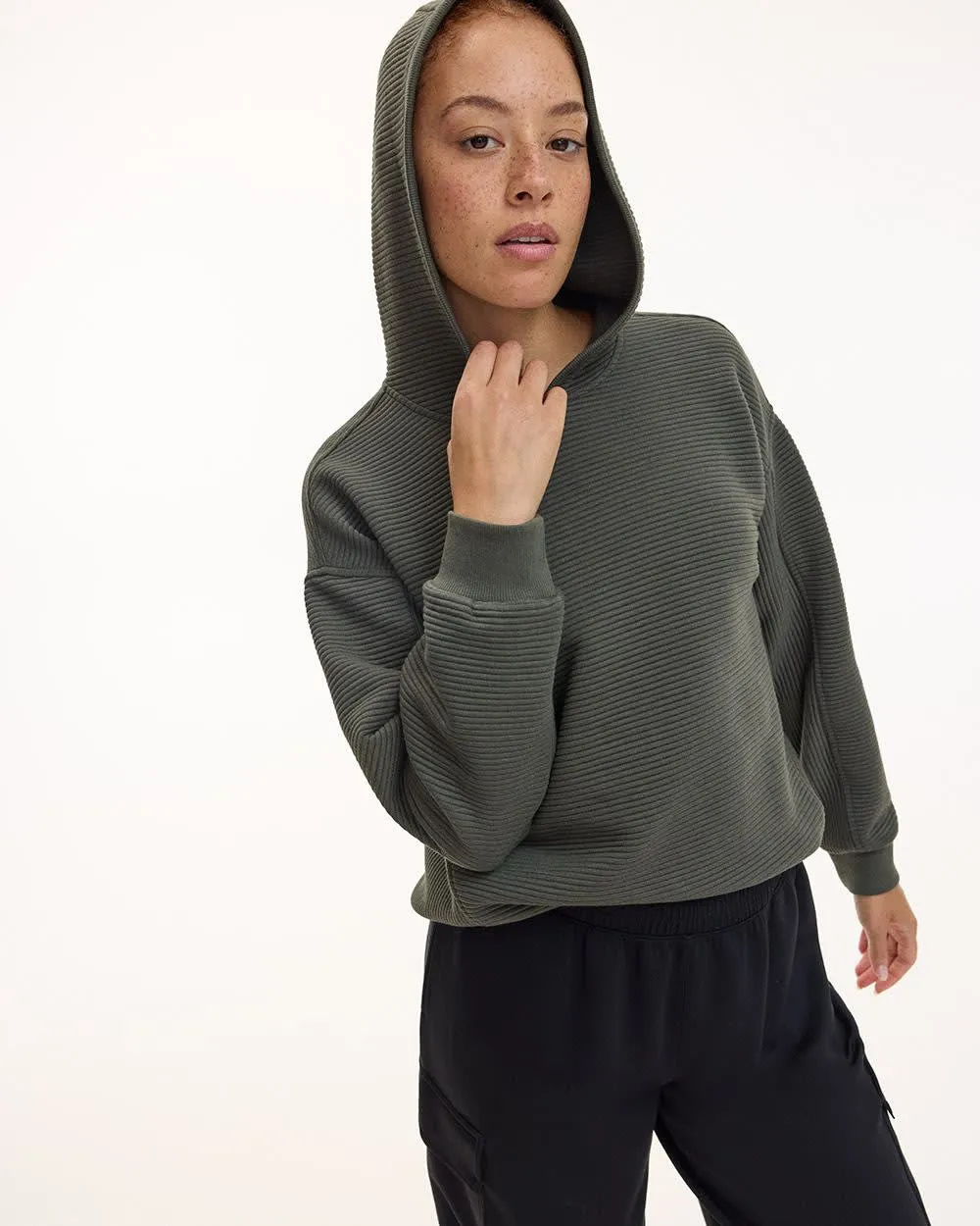 Hooded Pullover with Adjustable Hem - Hyba sold by Reitmans product image thumbnail 3