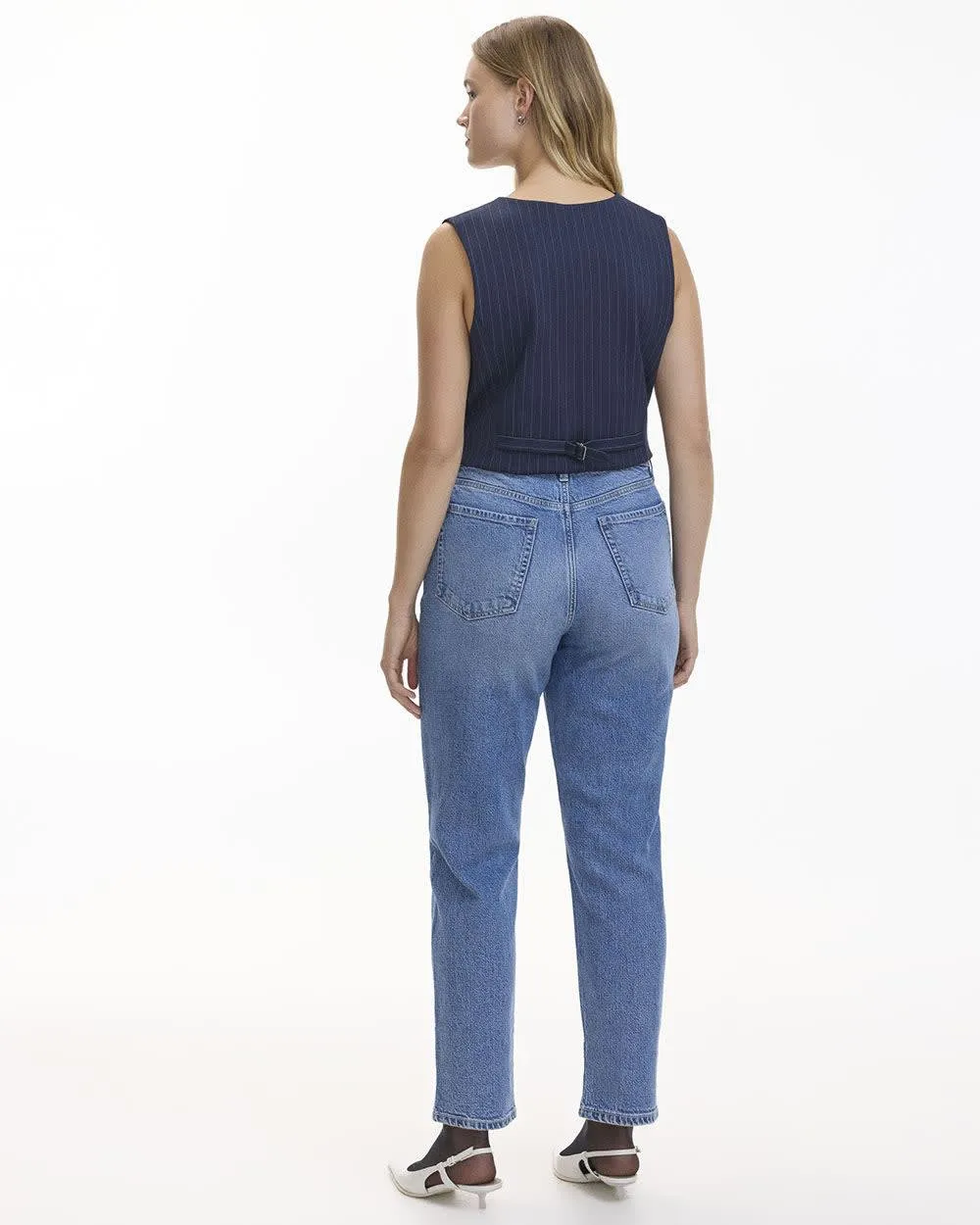 Tapered-Leg High-Rise Jean - The Mom Jeans - Petite sold by Reitmans product image thumbnail 2