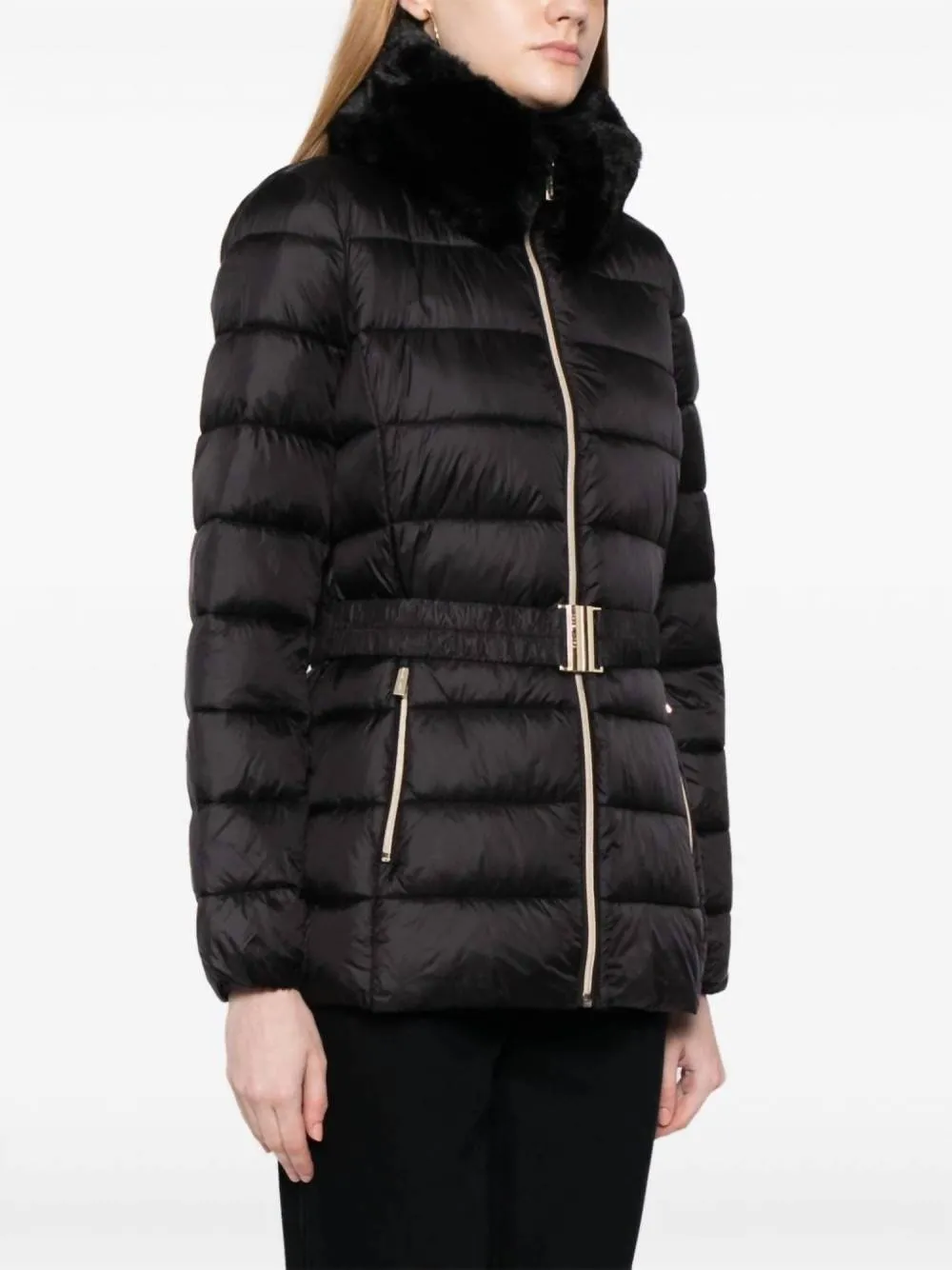 MICHAEL KORS - Faux Fur Collar Belted Lightweight Down Puffer Coat sold by Reitmans product image thumbnail 2