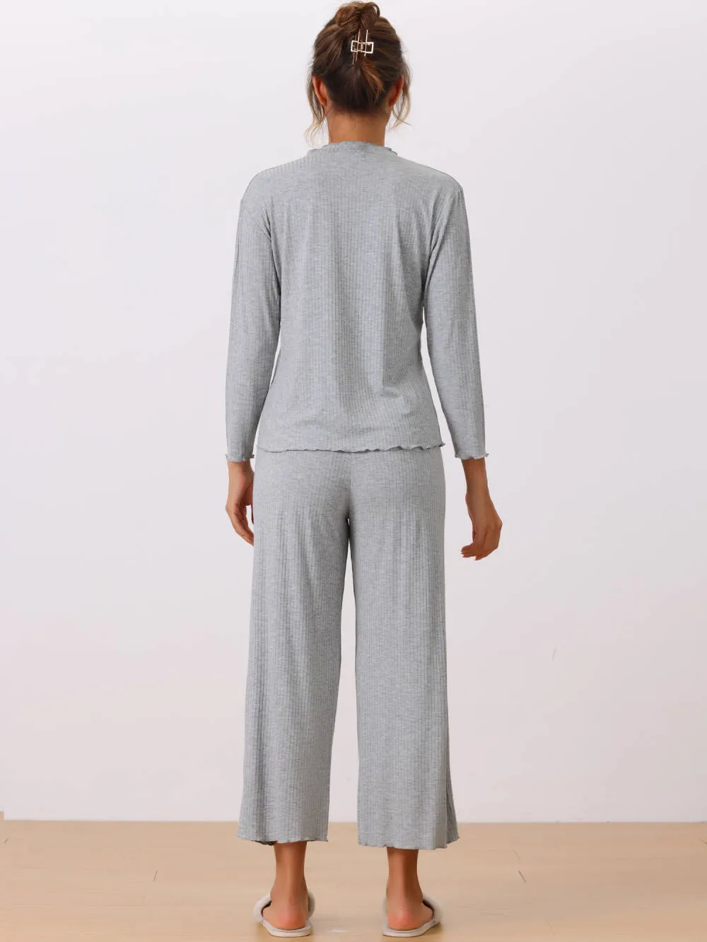 Cheibear - Long Sleeve Button Down Pajama Sets sold by Reitmans product image thumbnail 3