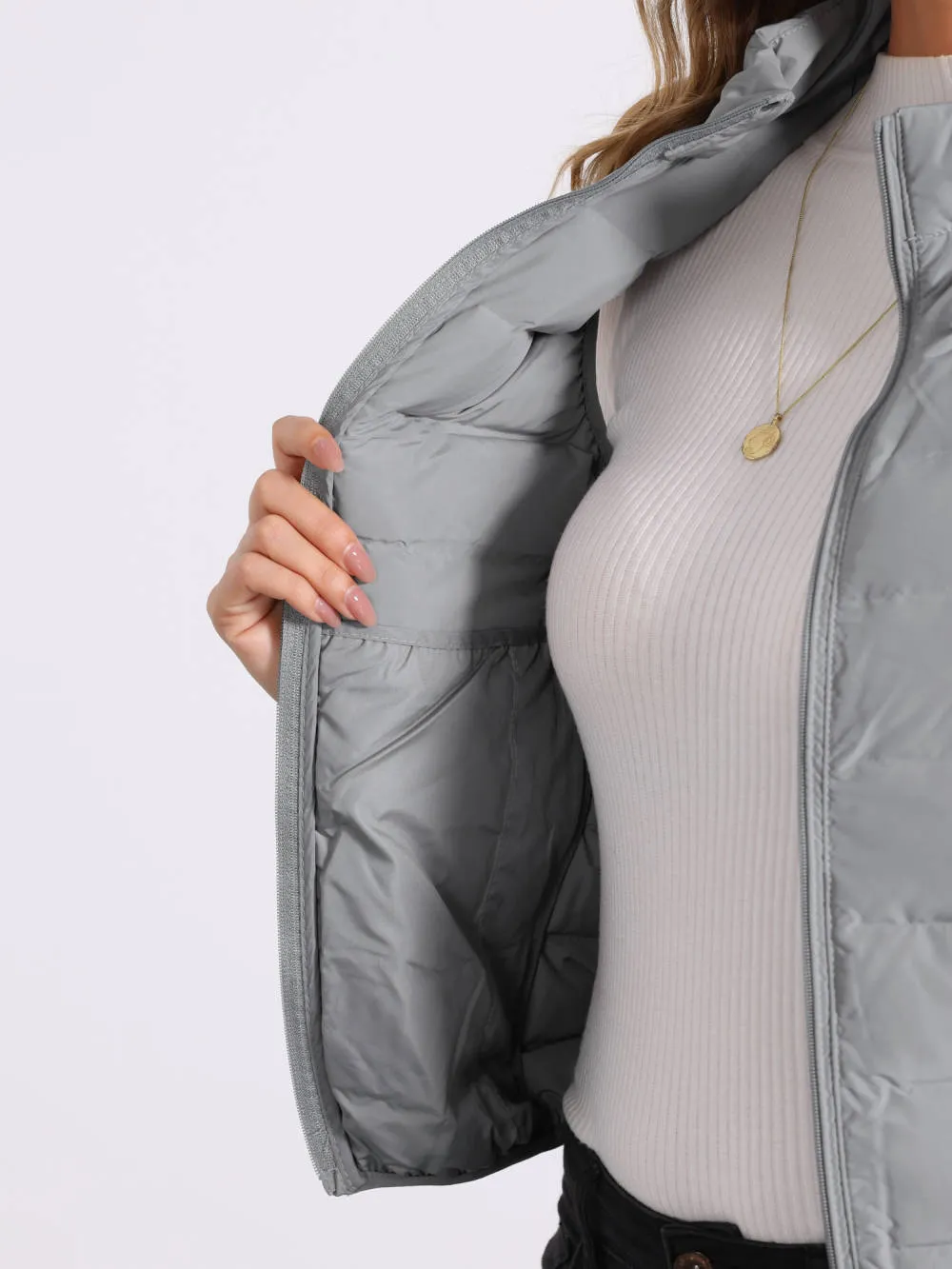 Allegra K - Sleeveless Zip-Up Stand Collar Puffer Vest sold by Reitmans product image thumbnail 5