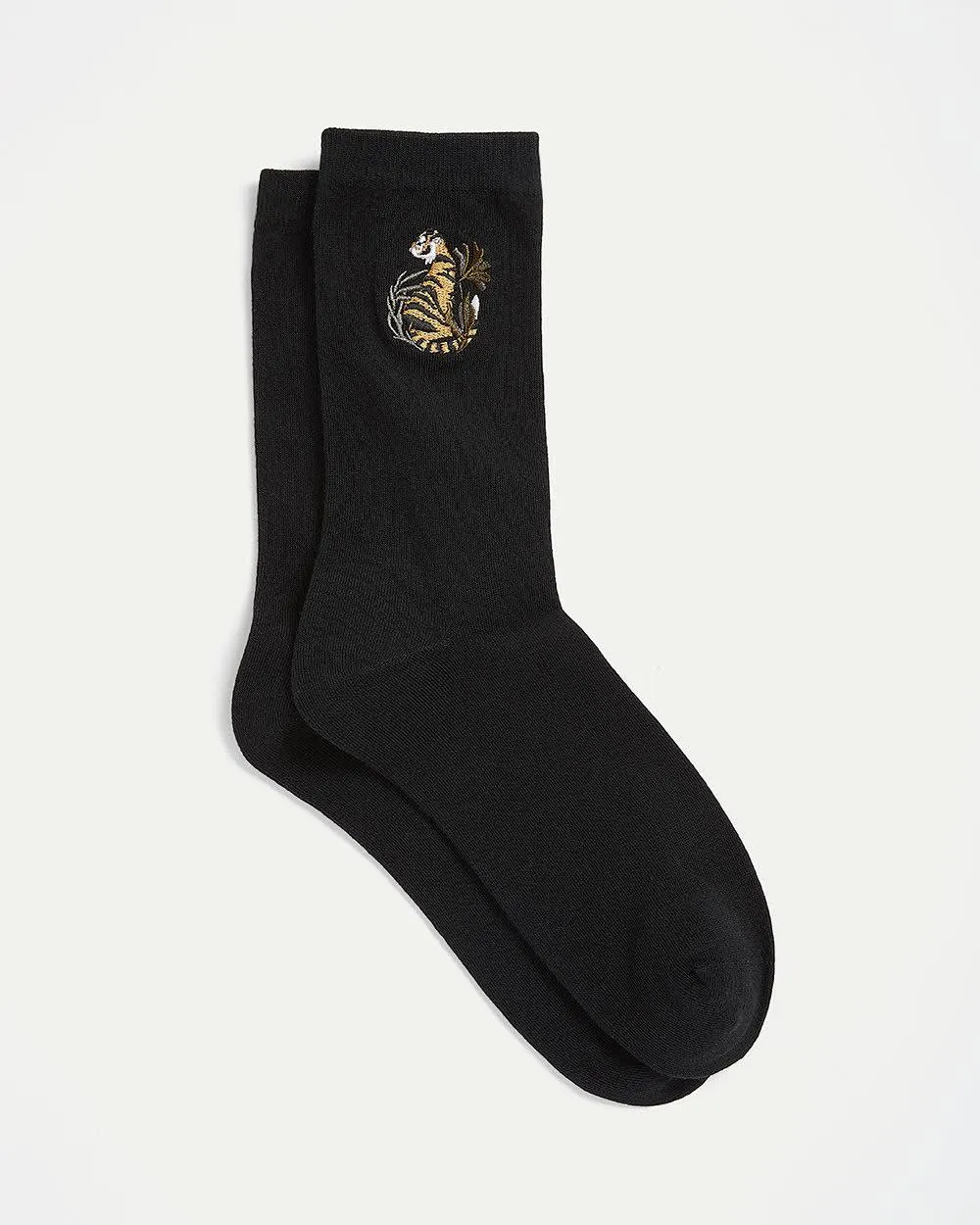 Cotton Crew Socks with Tiger sold by Reitmans