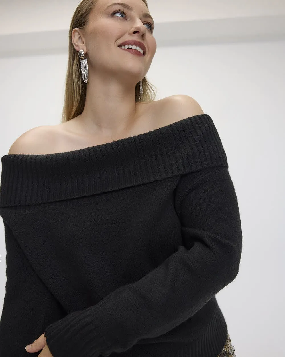 Long-Sleeve Off-the-Shoulder PlushSoft Top sold by Reitmans product image thumbnail 5