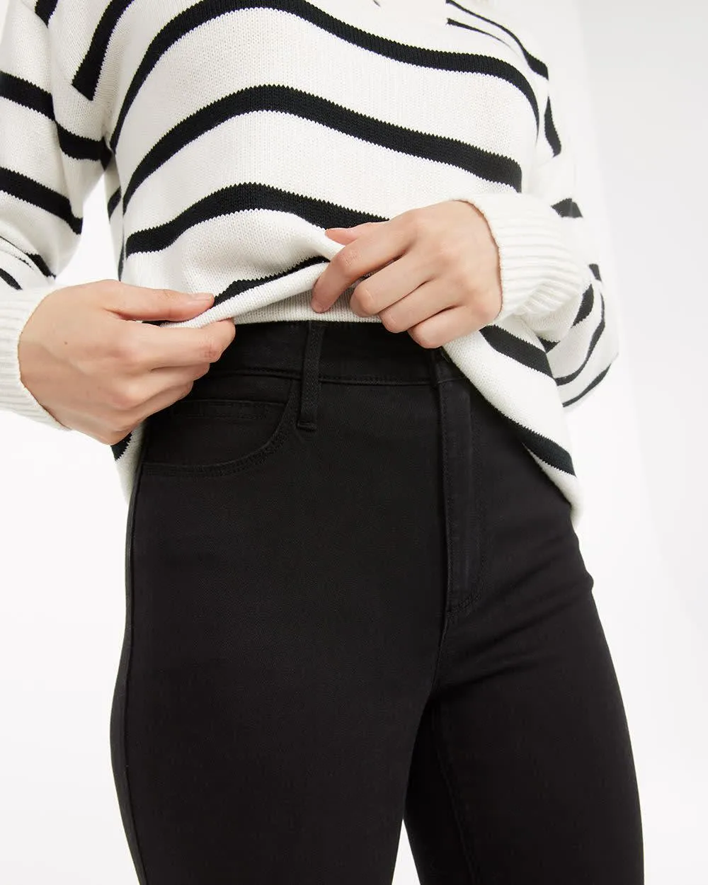 High-Rise Black Jean with Skinny Leg, Signature Soft - Petite sold by Reitmans product image thumbnail 3