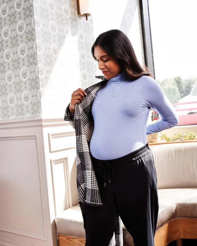 Long Sleeve Mock-Neck T-Shirt - Thyme Maternity sold by Reitmans