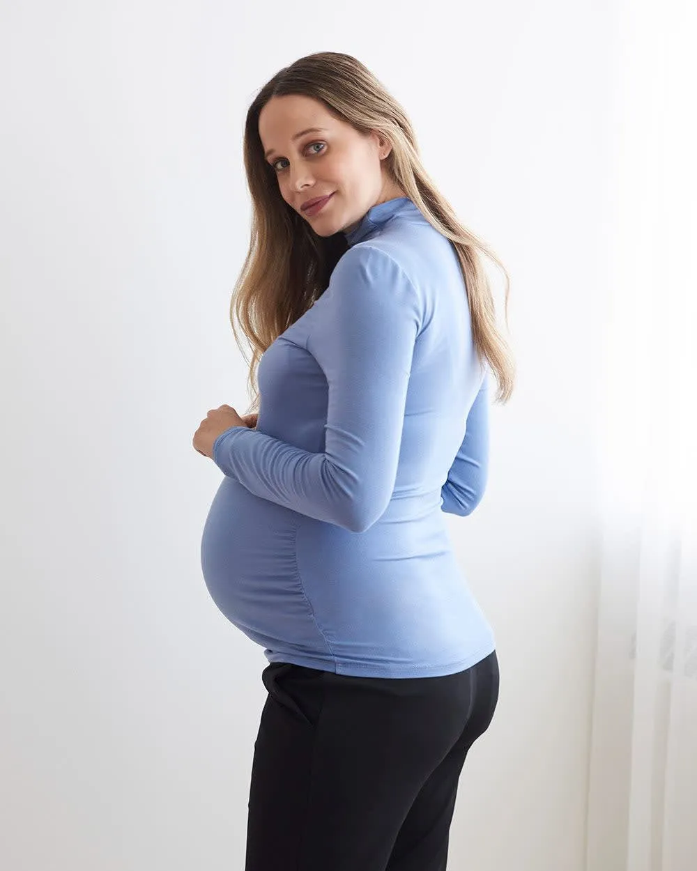 Long Sleeve Mock-Neck T-Shirt - Thyme Maternity sold by Reitmans product image thumbnail 4