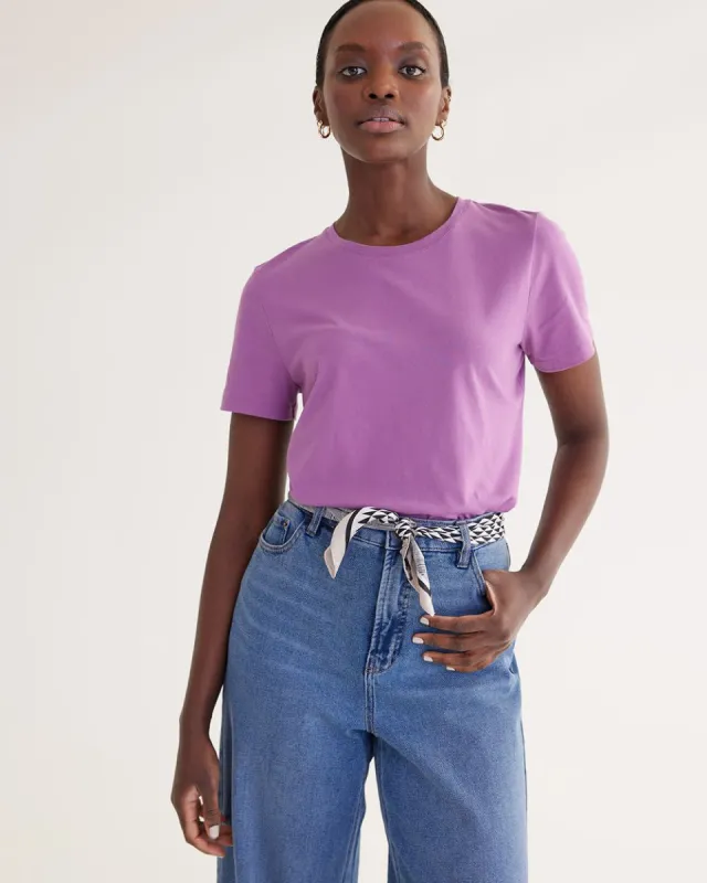 Short-Sleeve Crew-Neck Tee, R Essentials sold by Reitmans