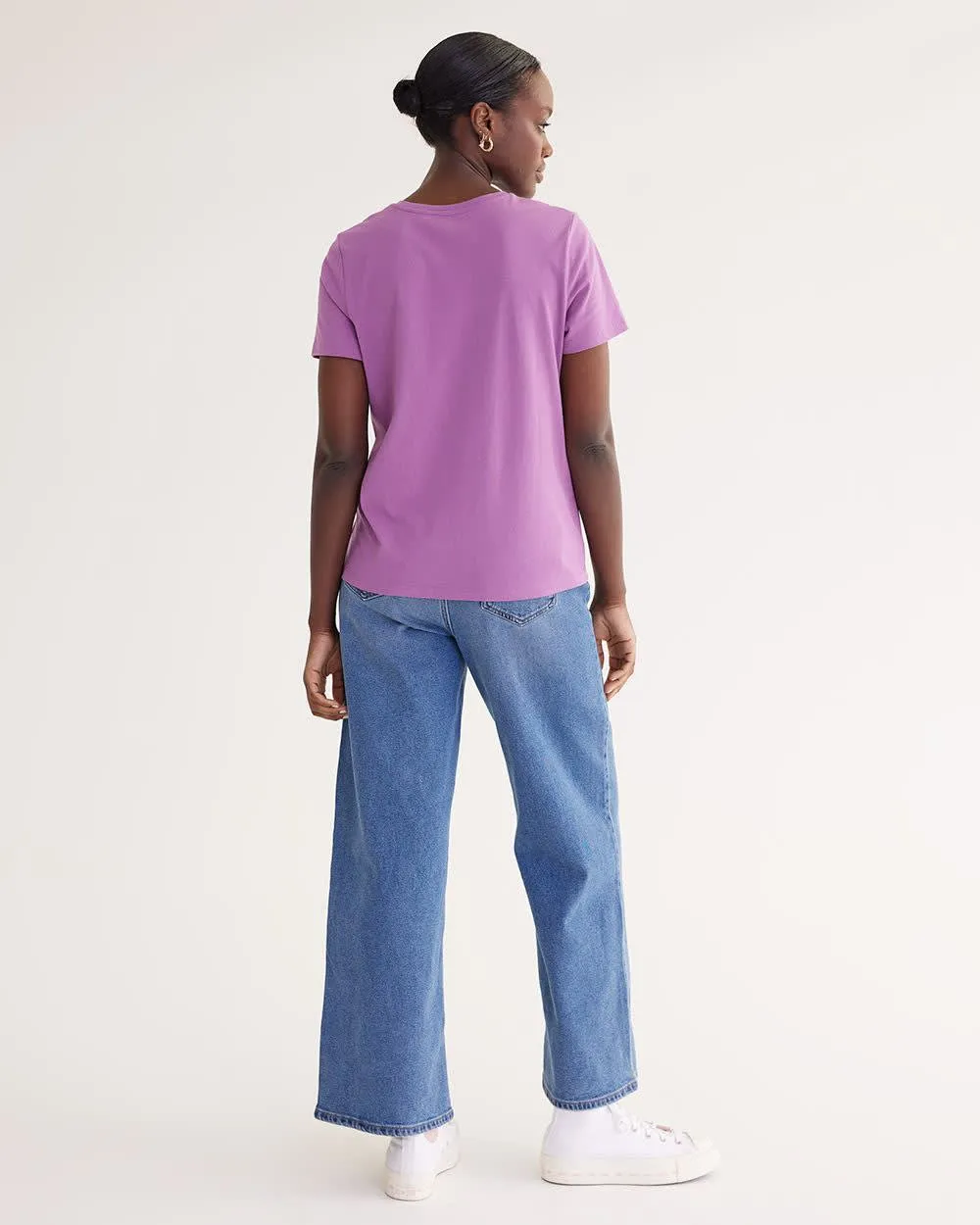 Short-Sleeve Crew-Neck Tee, R Essentials sold by Reitmans product image thumbnail 2