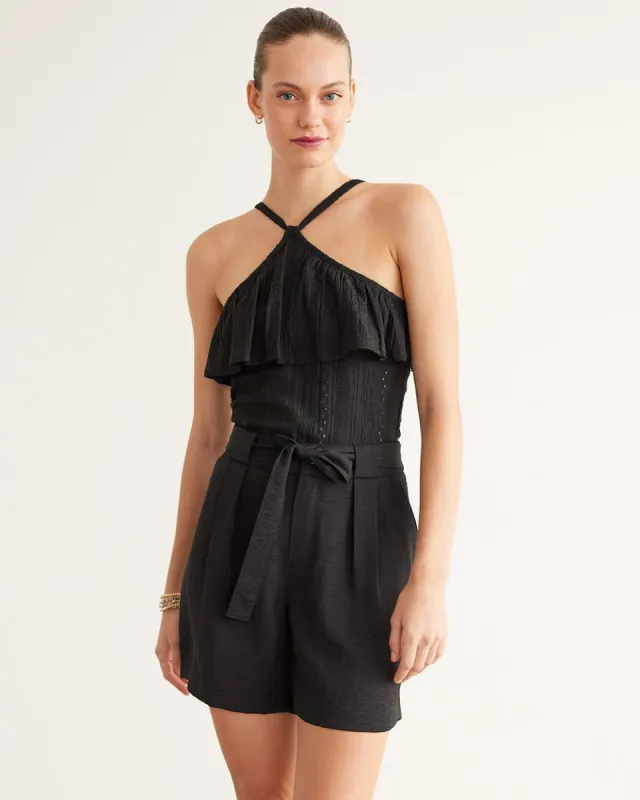 Halter Eyelet Tank sold by Reitmans