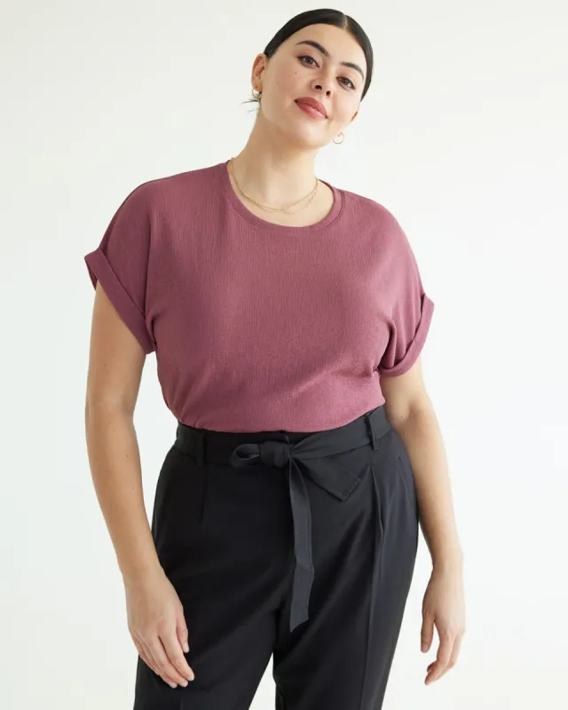 Crew-Neck Tee with Short Dolman Sleeves sold by Reitmans