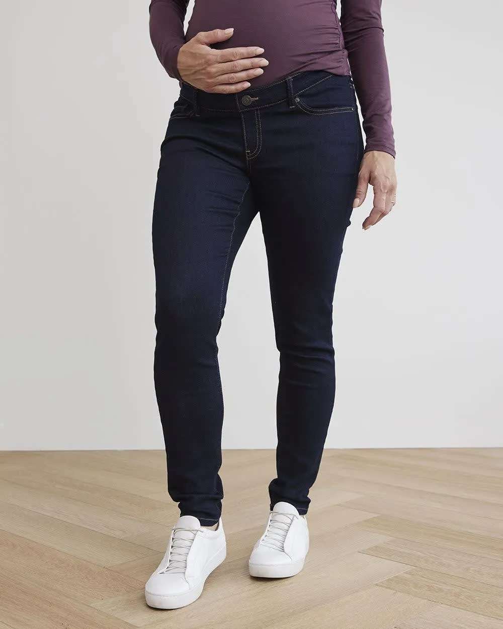 Dark Wash Natalie Jegging - Thyme Maternity sold by Reitmans