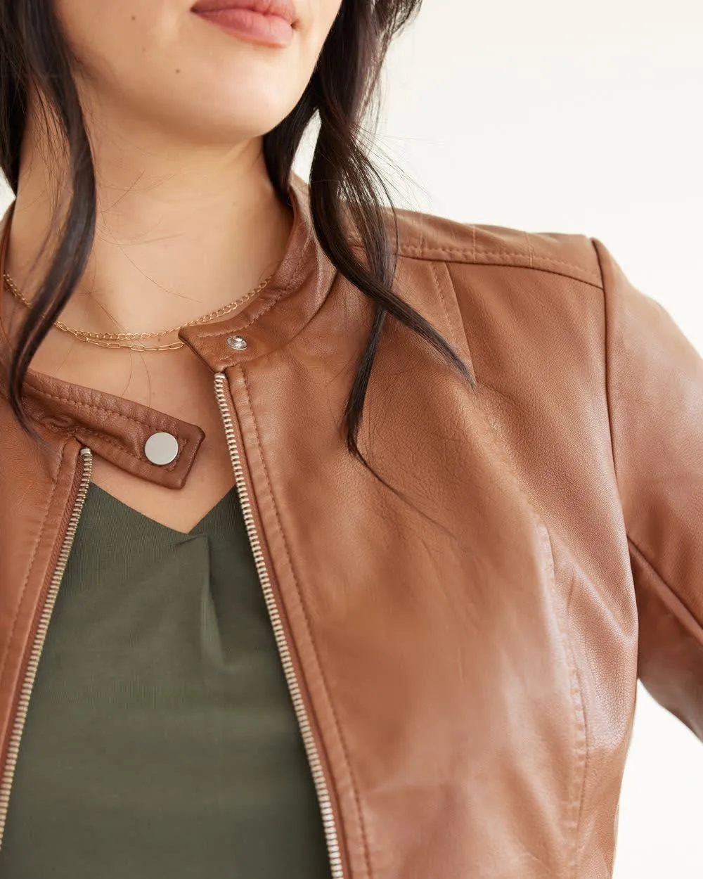 Faux Leather Moto Jacket sold by Reitmans product image thumbnail 4