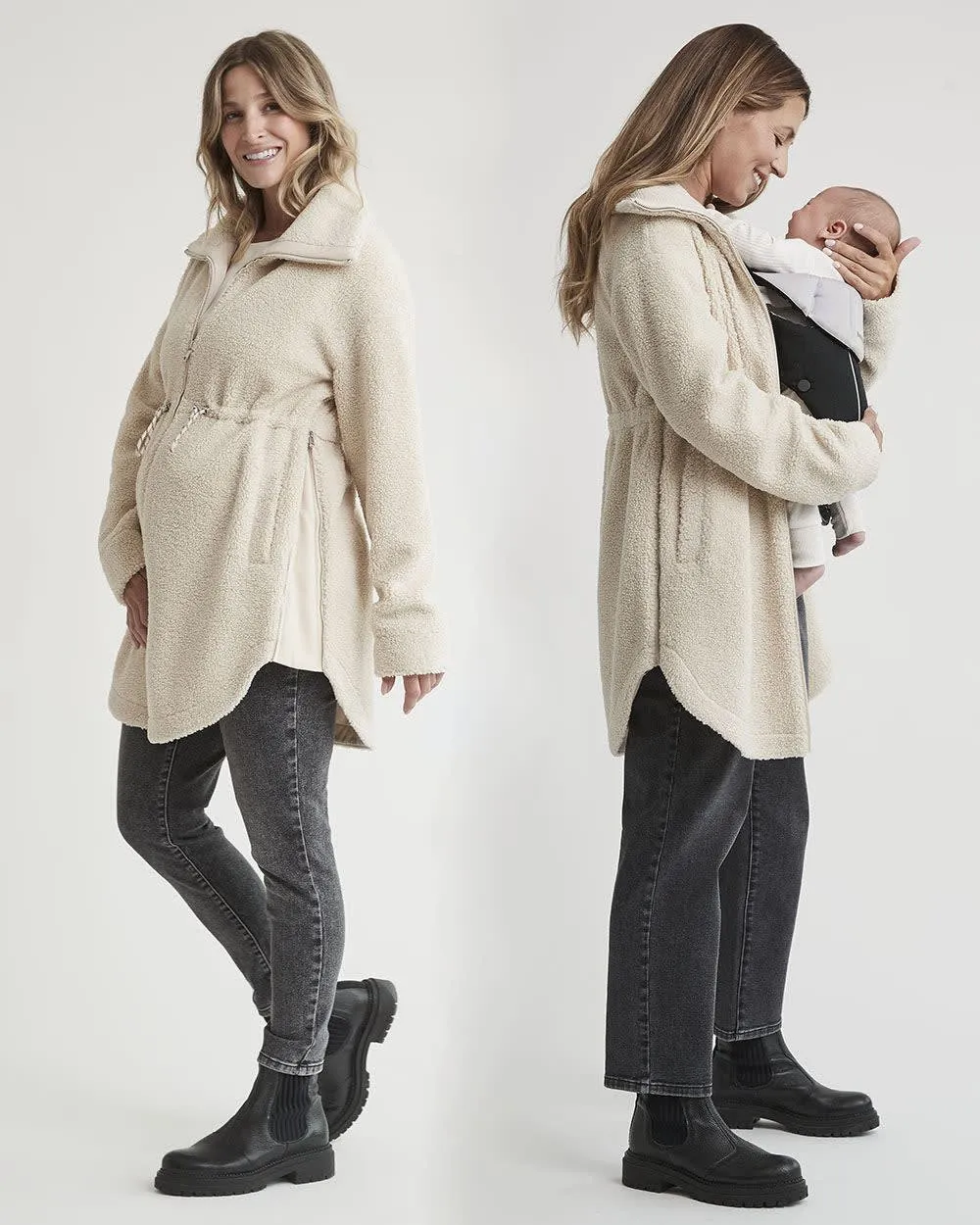 Sherpa Jacket with Zipper Closure - Thyme Maternity sold by Reitmans product image thumbnail 2