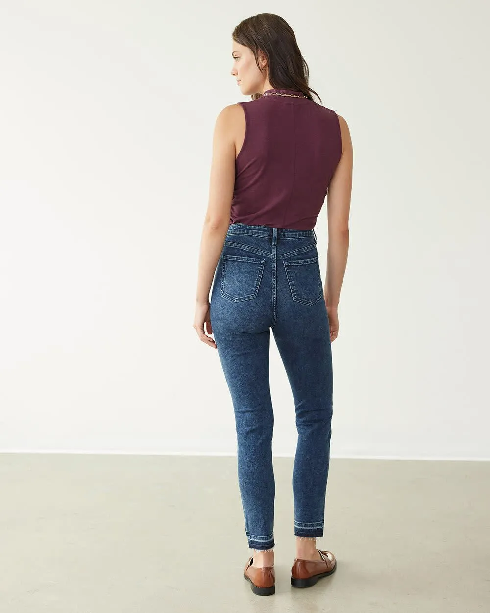 Skinny-Leg High-Rise Ankle Jean - Petite sold by Reitmans product image thumbnail 2