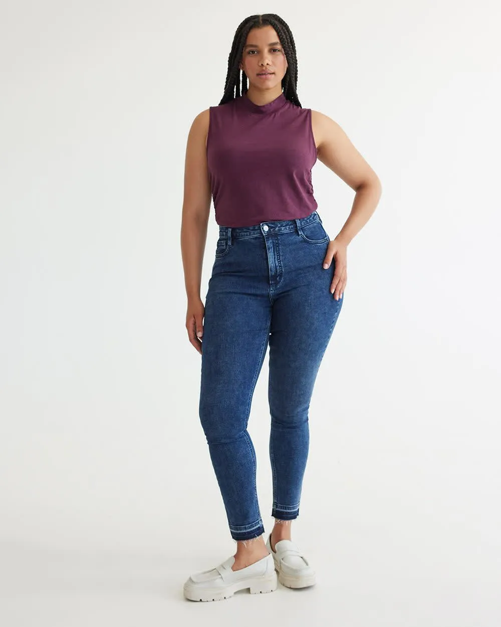 Skinny-Leg High-Rise Ankle Jean - Tall sold by Reitmans