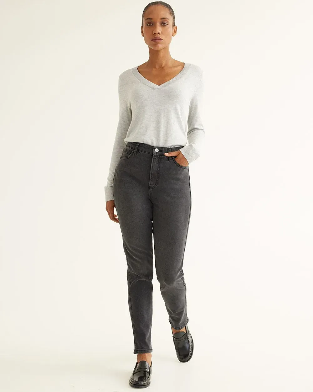 Slim-Leg High-Rise Jean - The Vintage sold by Reitmans product image thumbnail 5