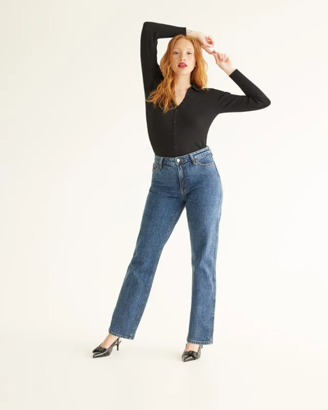 Straight-Leg High-Rise Jean sold by Reitmans